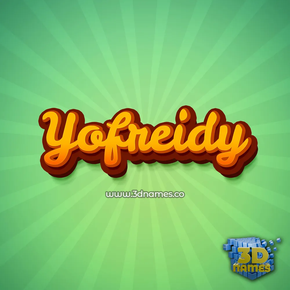 yofreidy in Green Rays style - 3D name wallpaper