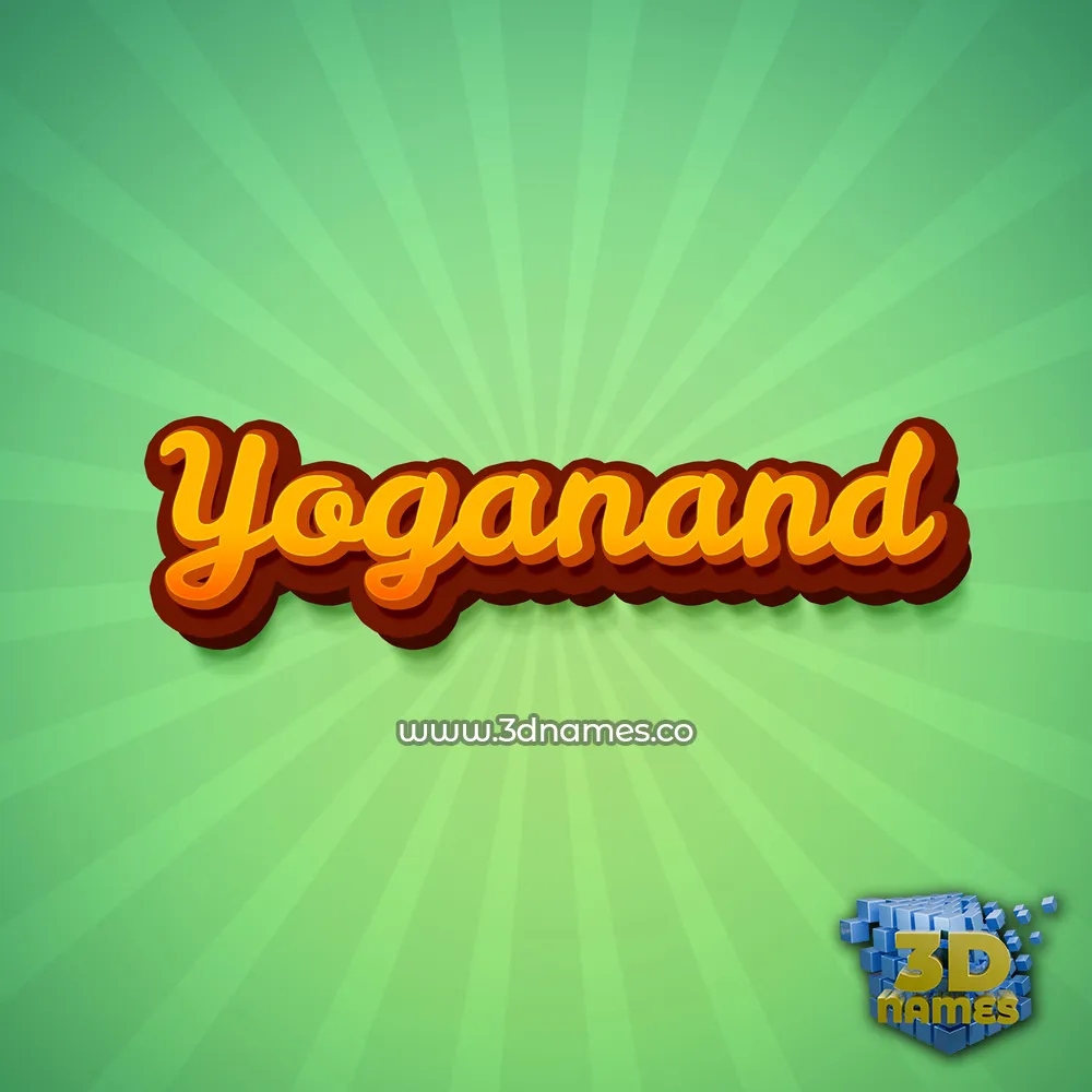 yoganand in Green Rays style - 3D name wallpaper