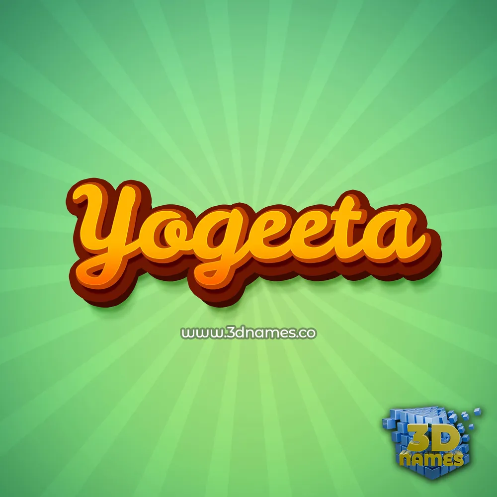 yogeeta in Green Rays style - 3D name wallpaper
