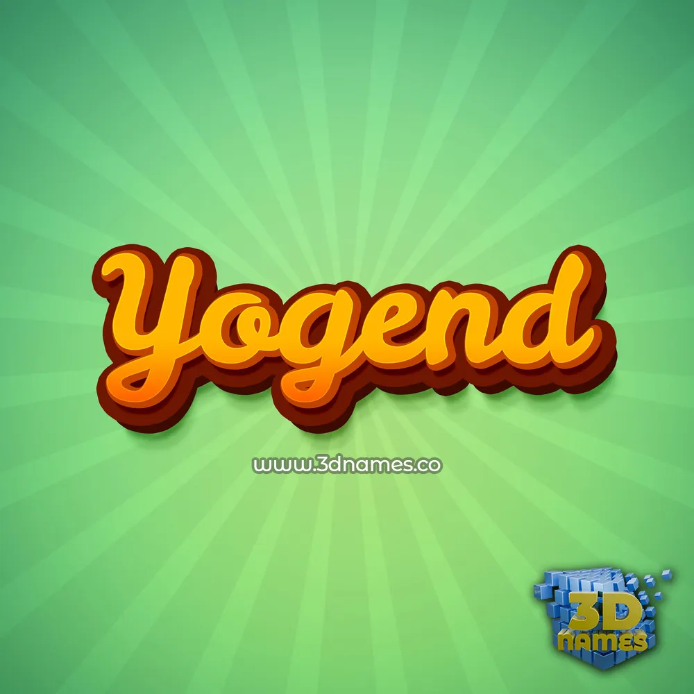 yogend in Green Rays style - 3D name wallpaper