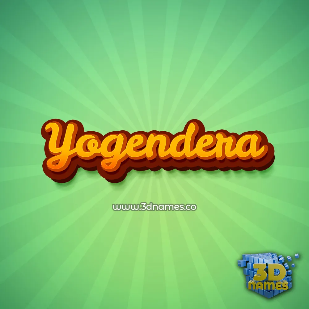yogendera in Green Rays style - 3D name wallpaper