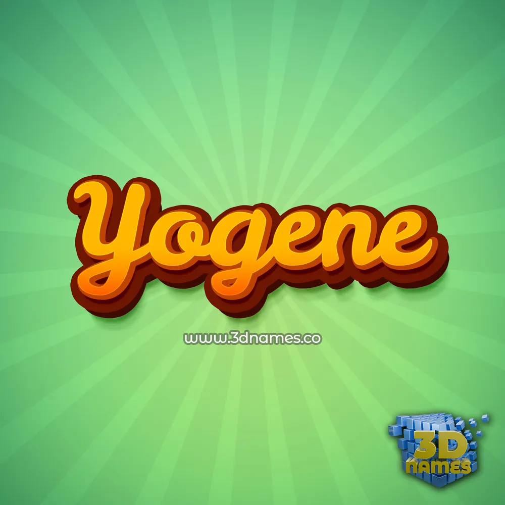 yogene in Green Rays style - 3D name wallpaper
