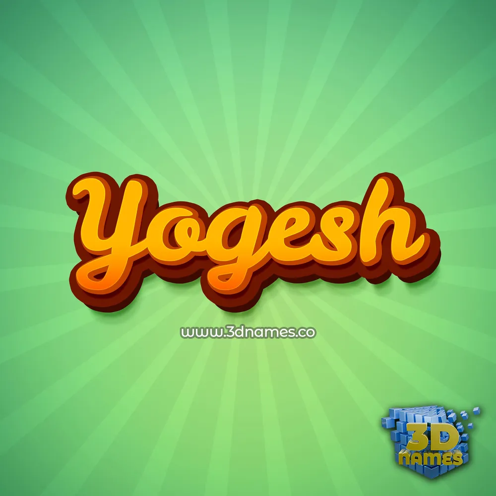 yogesh in Green Rays style - 3D name wallpaper