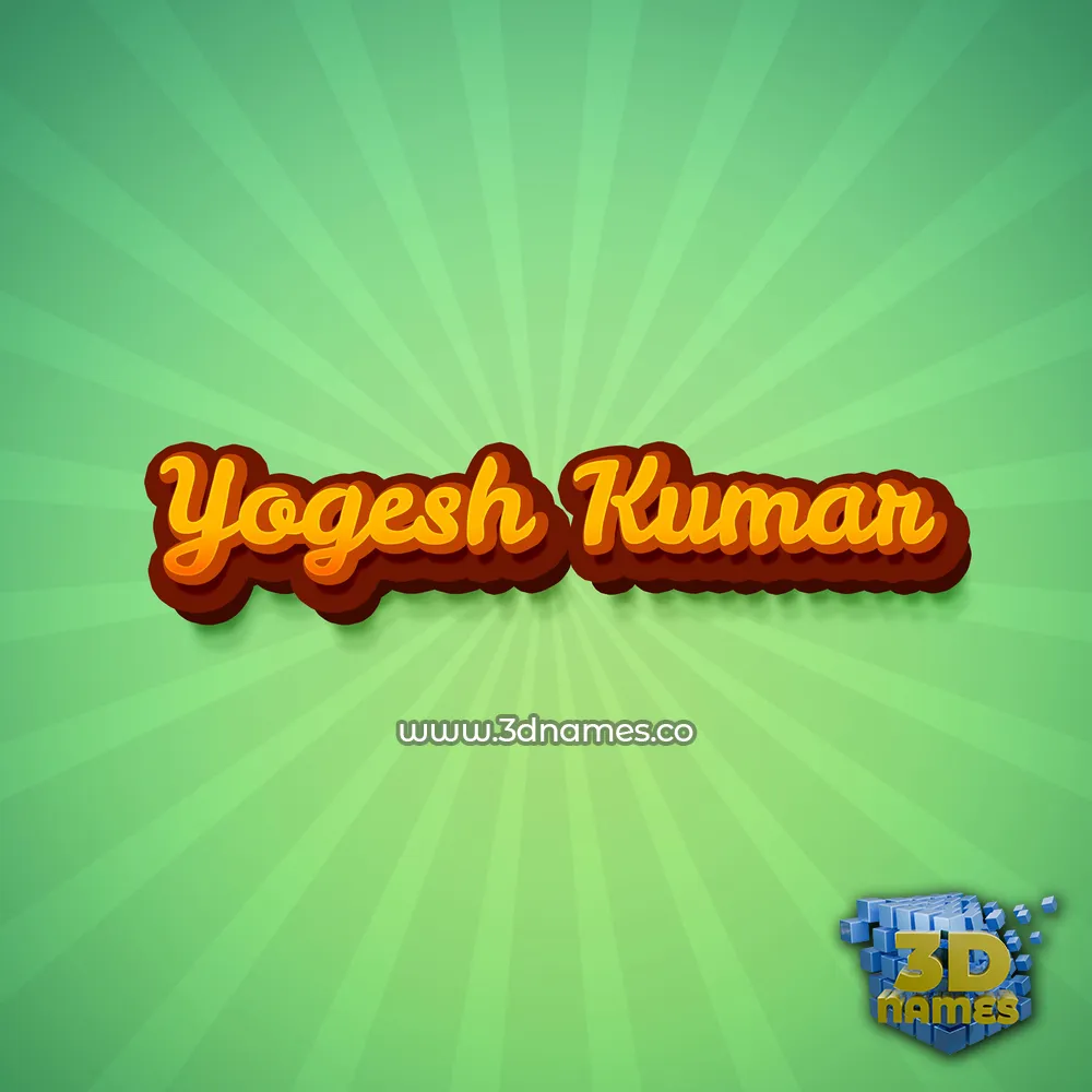 yogesh kumar in Green Rays style - 3D name wallpaper