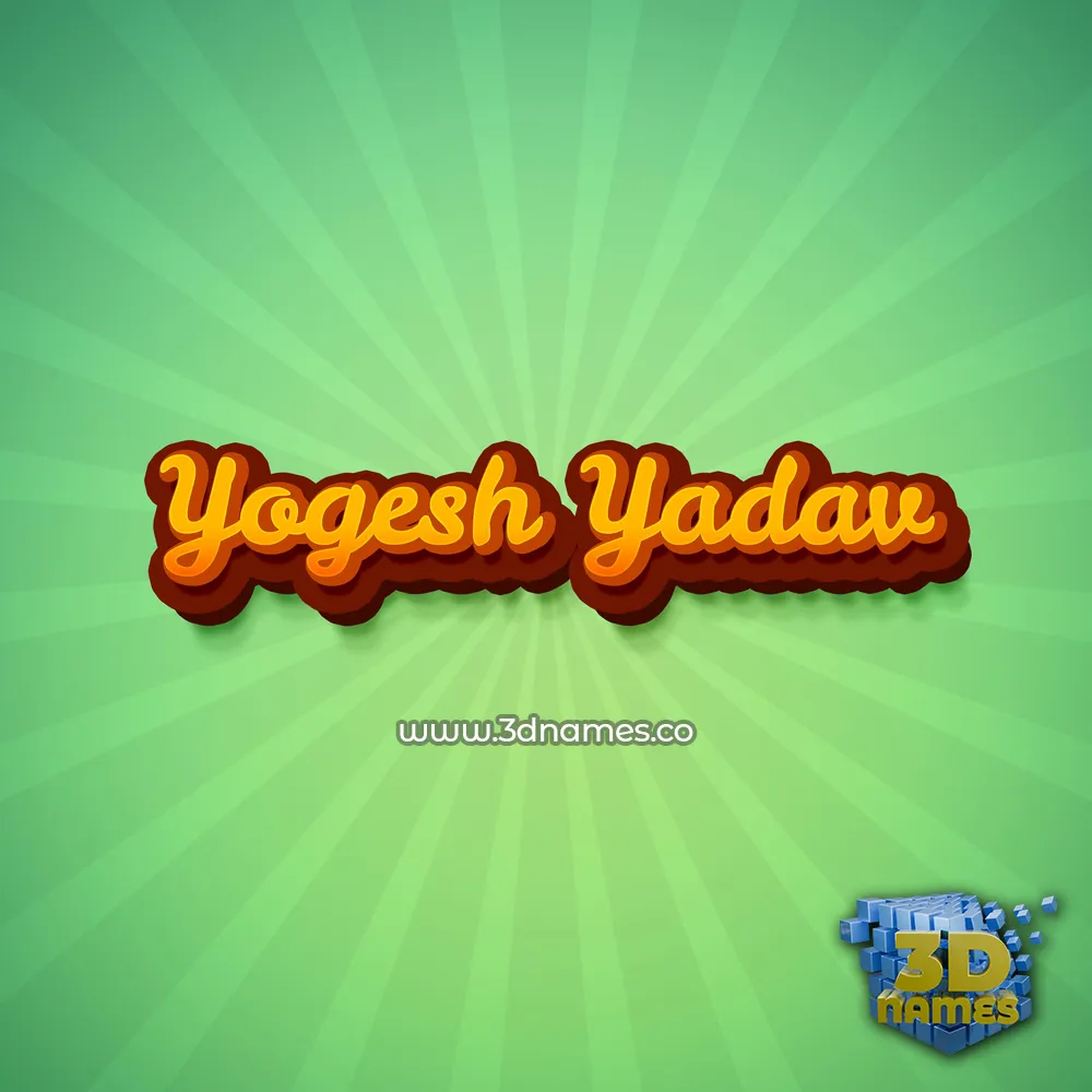 yogesh yadav in Green Rays style - 3D name wallpaper