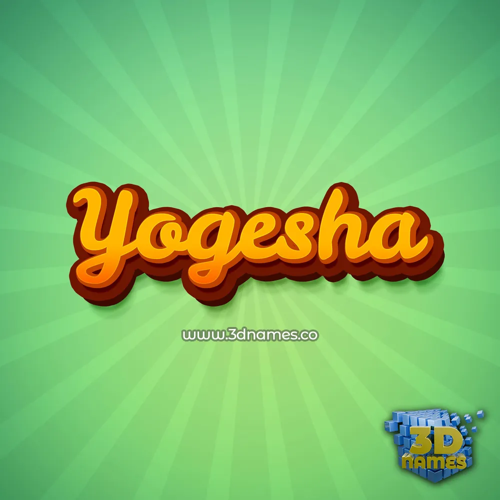yogesha in Green Rays style - 3D name wallpaper