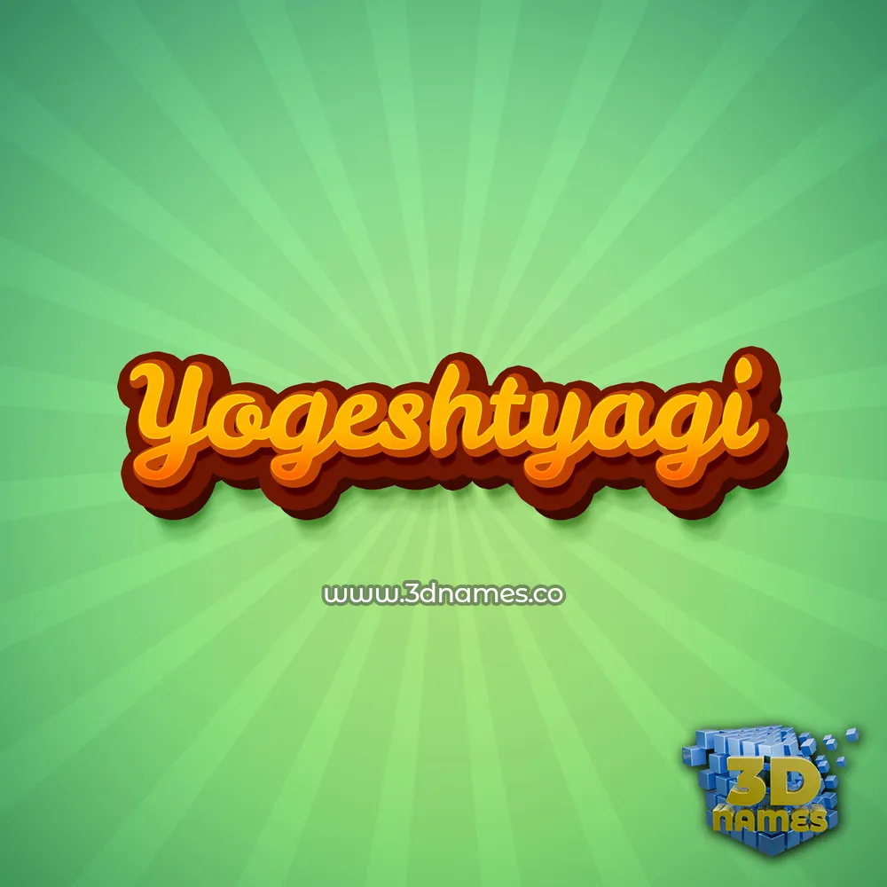 yogeshtyagi in Green Rays style - 3D name wallpaper