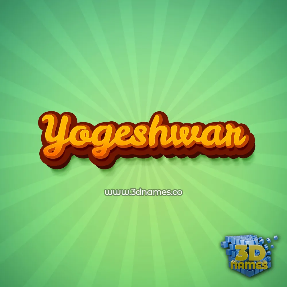 yogeshwar in Green Rays style - 3D name wallpaper
