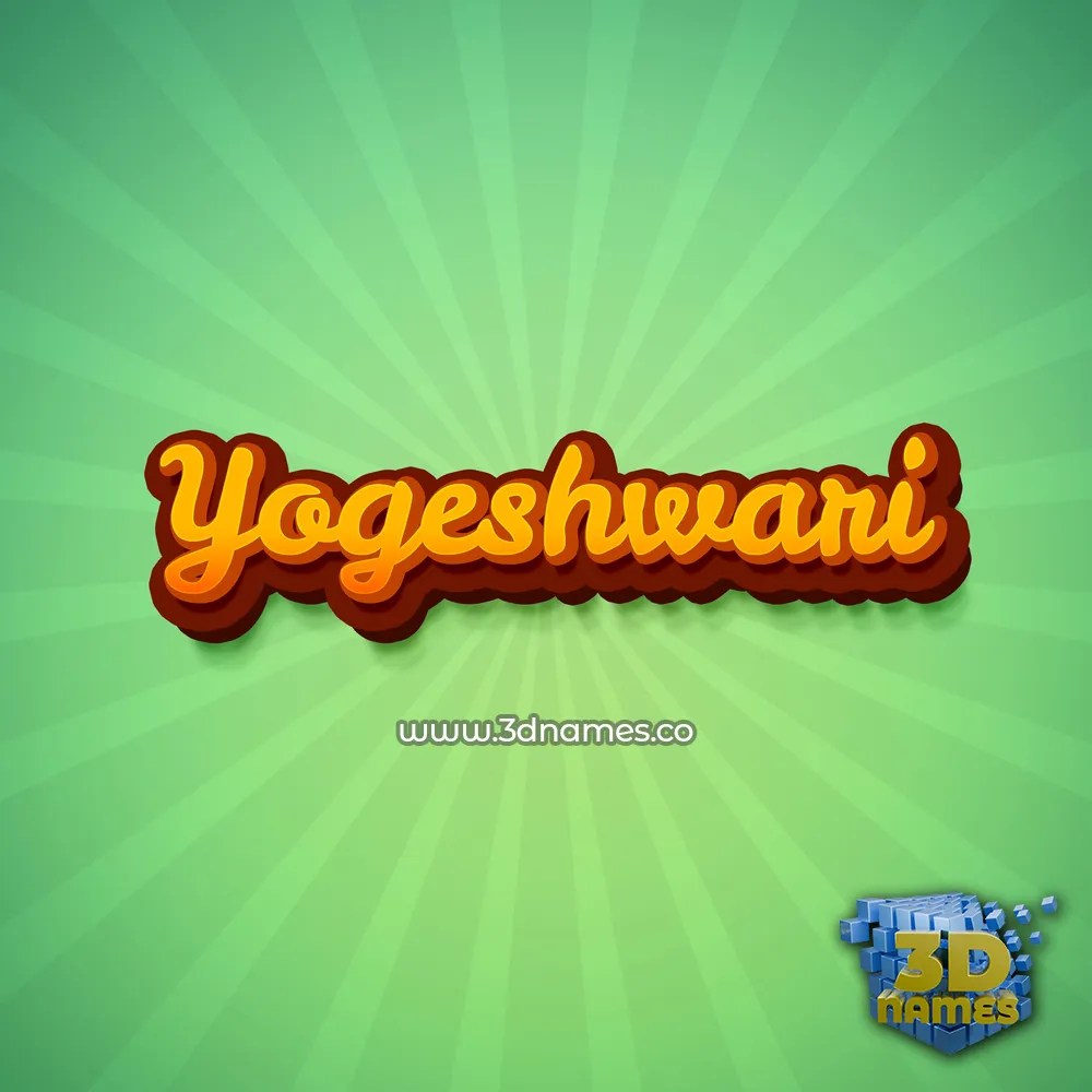 yogeshwari in Green Rays style - 3D name wallpaper