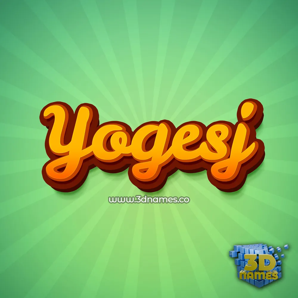 yogesj in Green Rays style - 3D name wallpaper