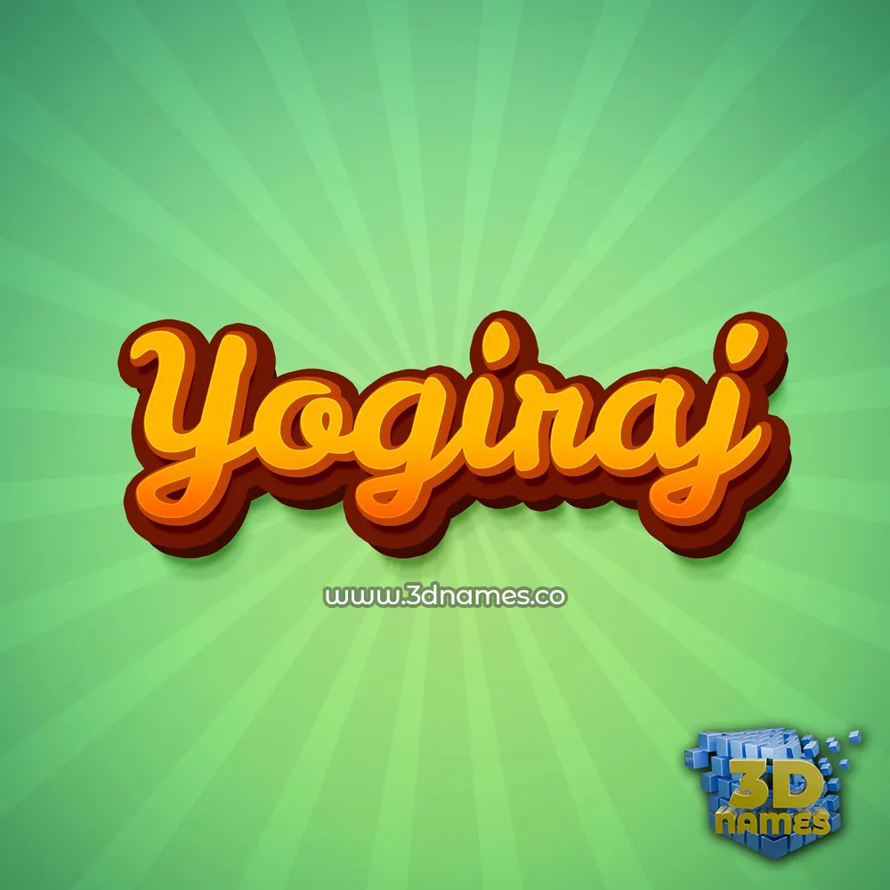 yogiraj in Green Rays style - 3D name wallpaper