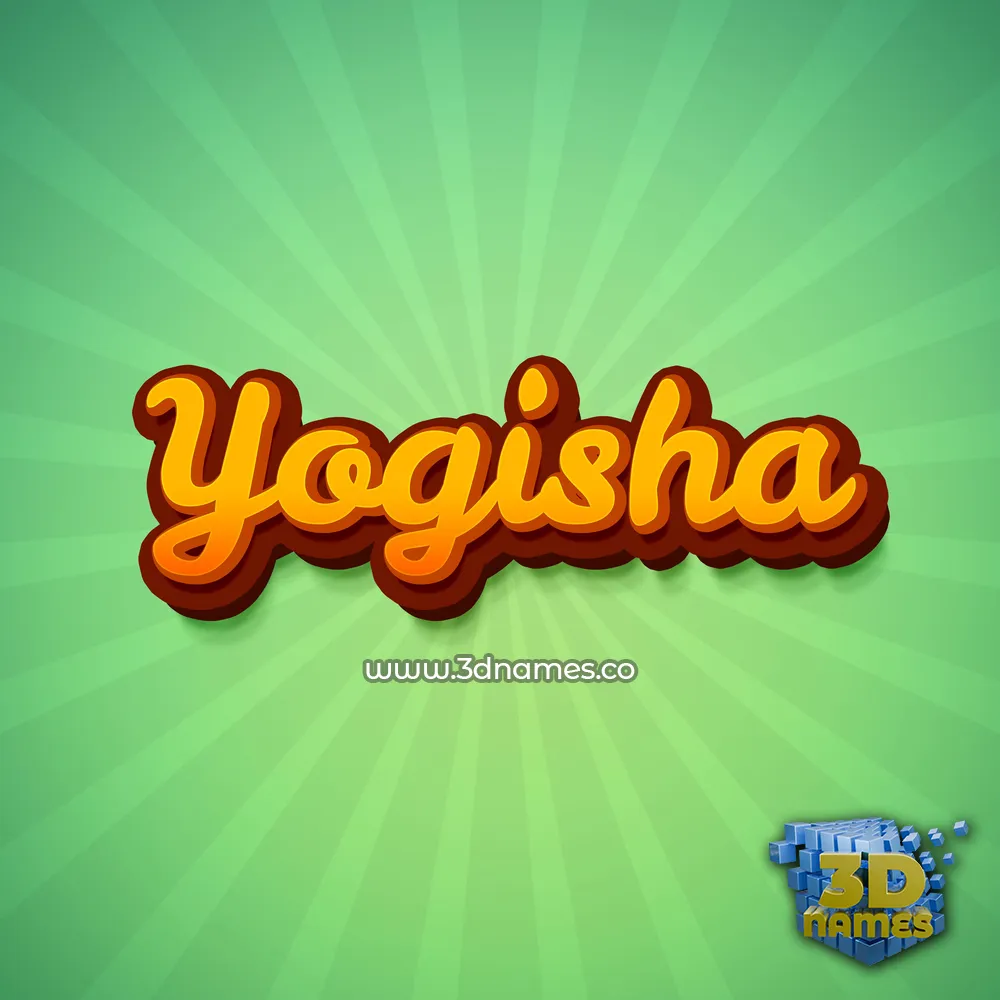 yogisha in Green Rays style - 3D name wallpaper