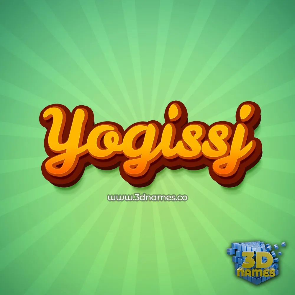 yogissj in Green Rays style - 3D name wallpaper