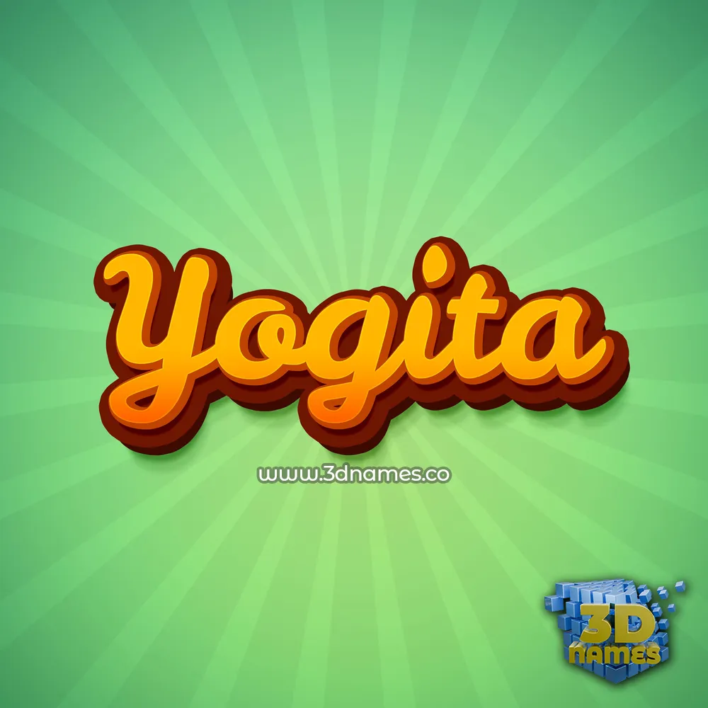 yogita in Green Rays style - 3D name wallpaper