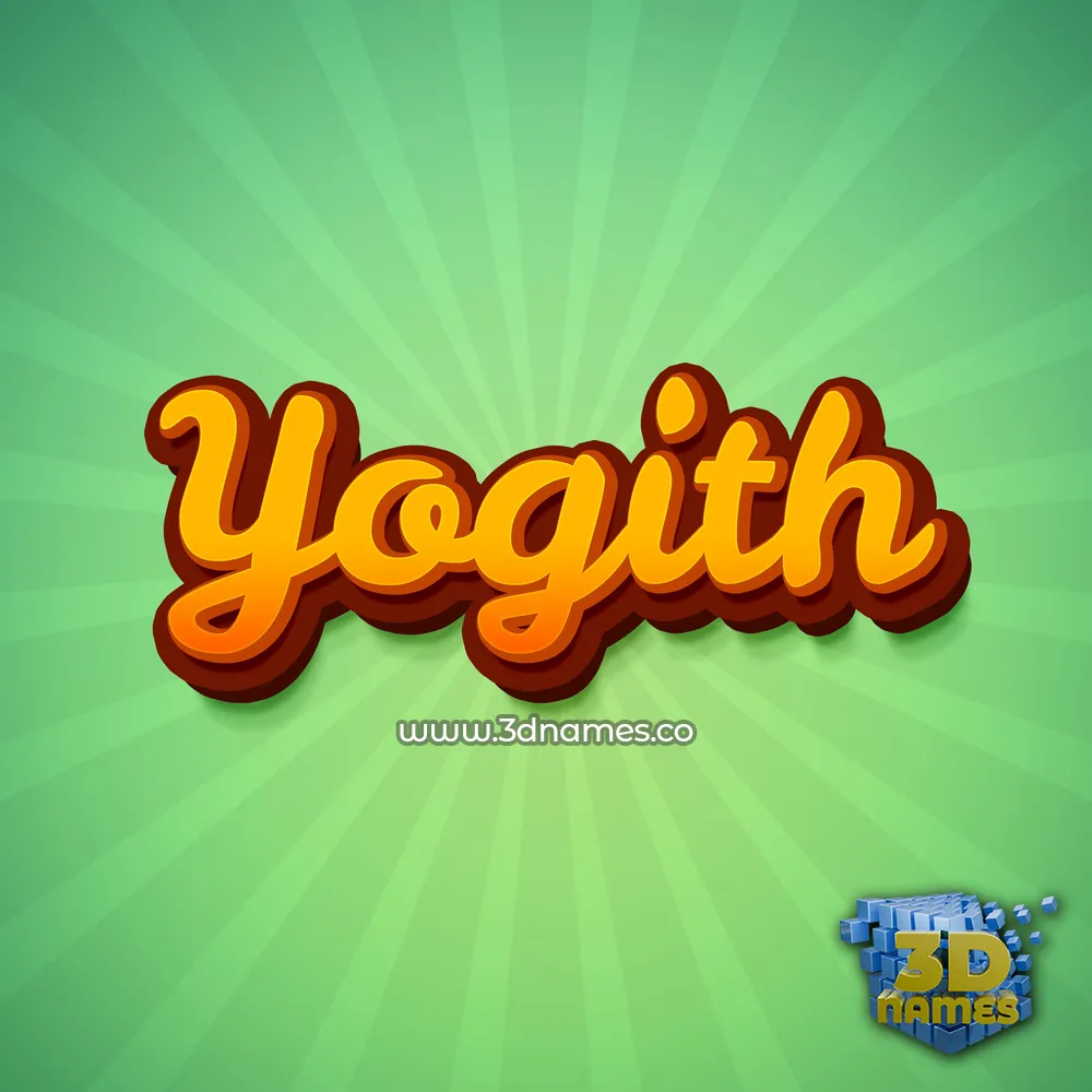 yogith in Green Rays style - 3D name wallpaper