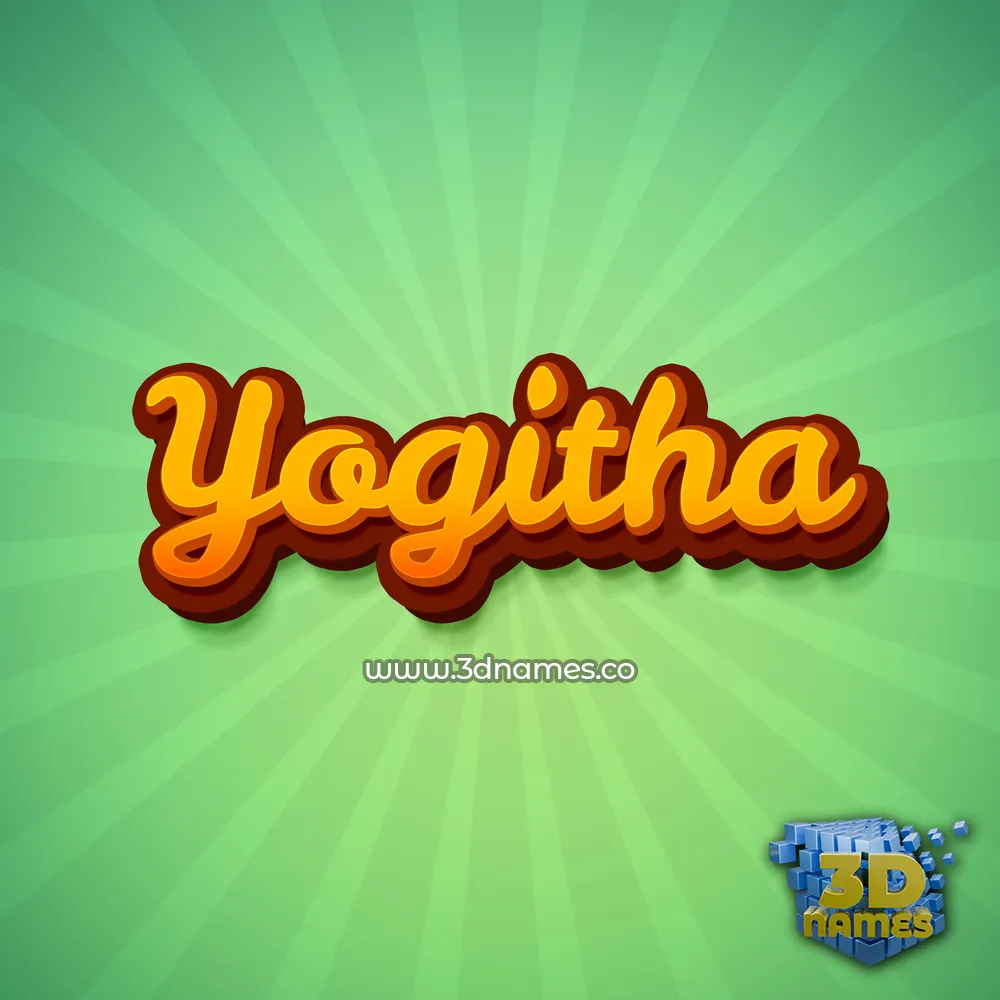yogitha in Green Rays style - 3D name wallpaper