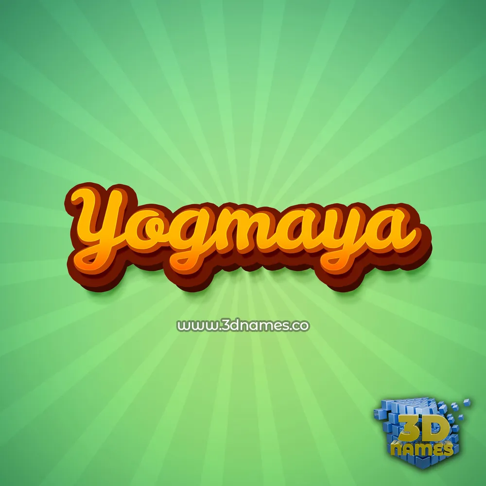 yogmaya in Green Rays style - 3D name wallpaper