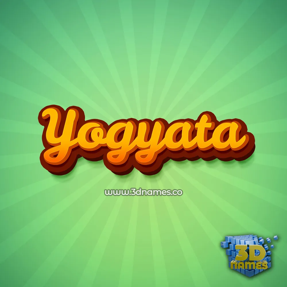 yogyata in Green Rays style - 3D name wallpaper