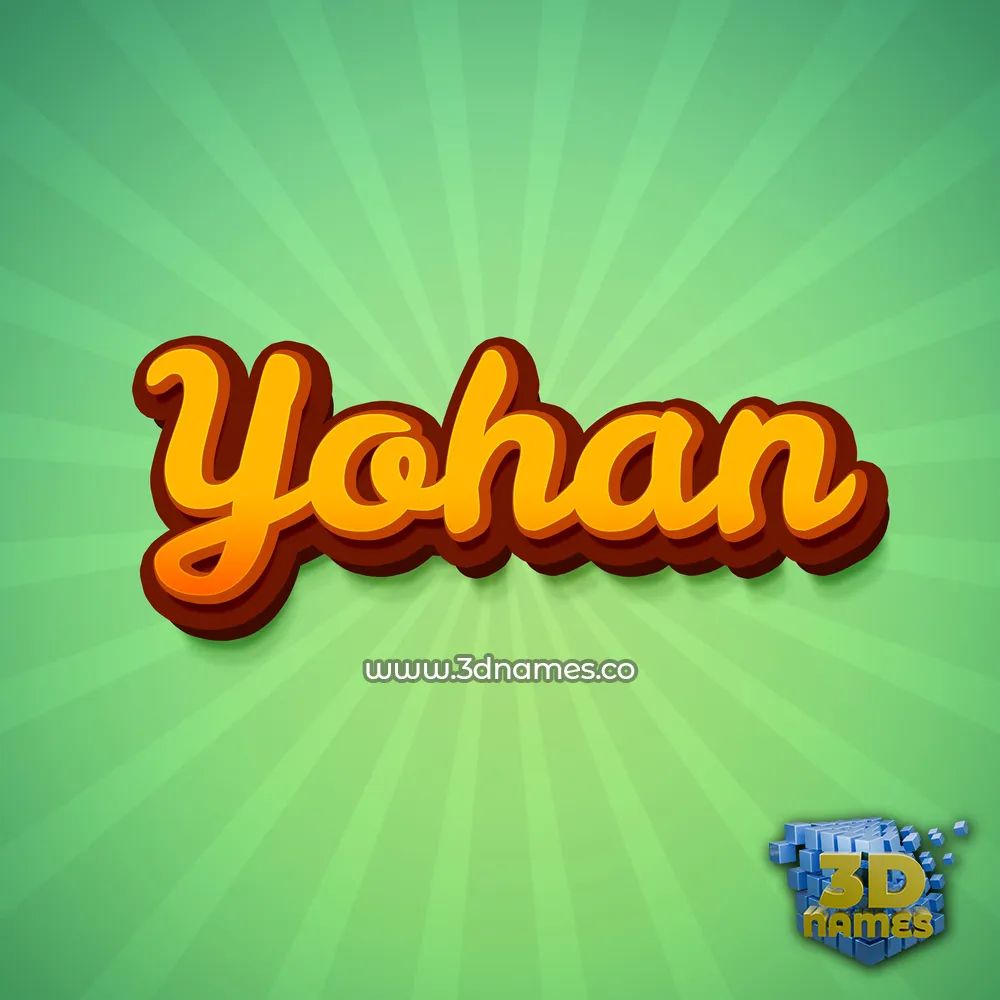 yohan in Green Rays style - 3D name wallpaper