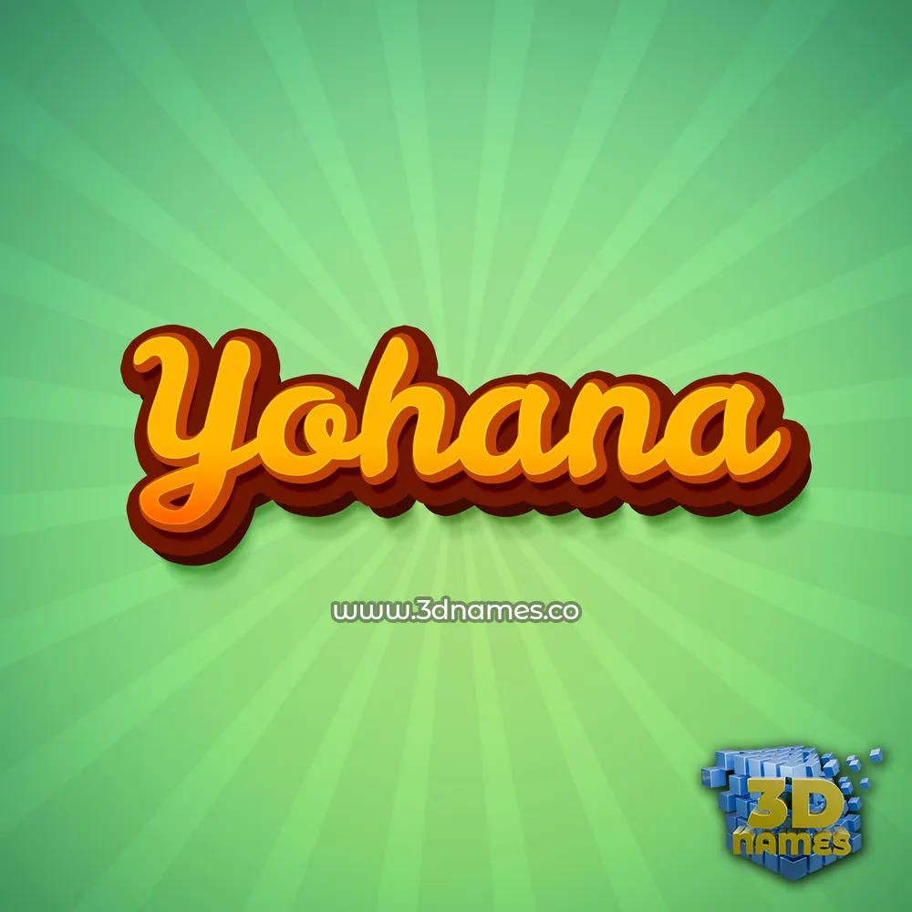 yohana in Green Rays style - 3D name wallpaper