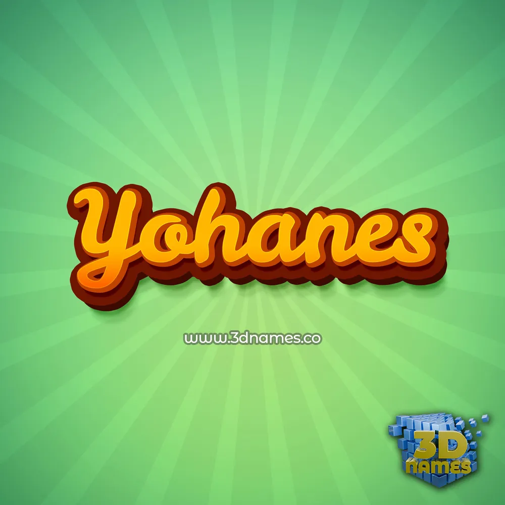 yohanes in Green Rays style - 3D name wallpaper