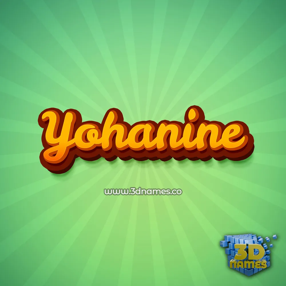yohanine in Green Rays style - 3D name wallpaper