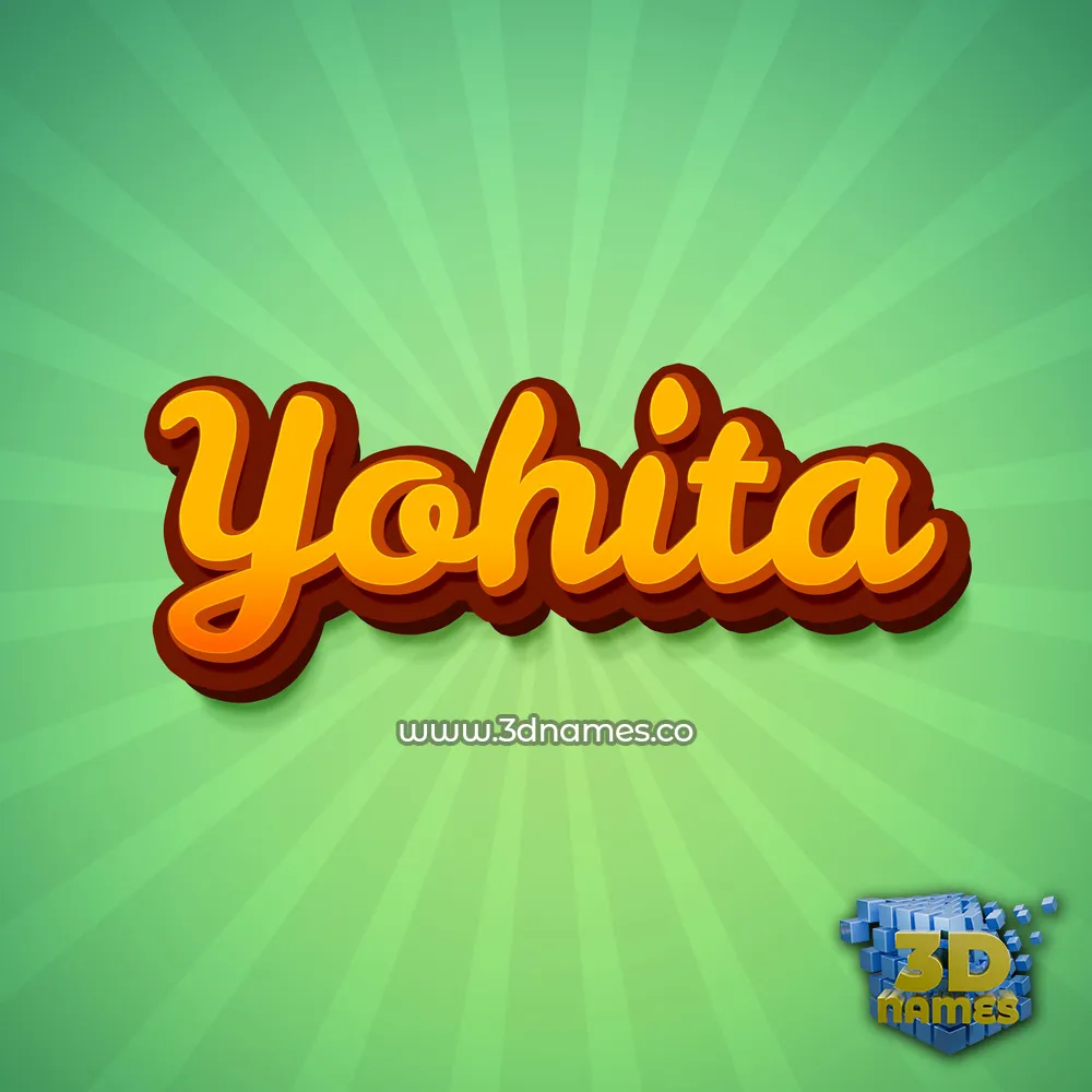 yohita in Green Rays style - 3D name wallpaper