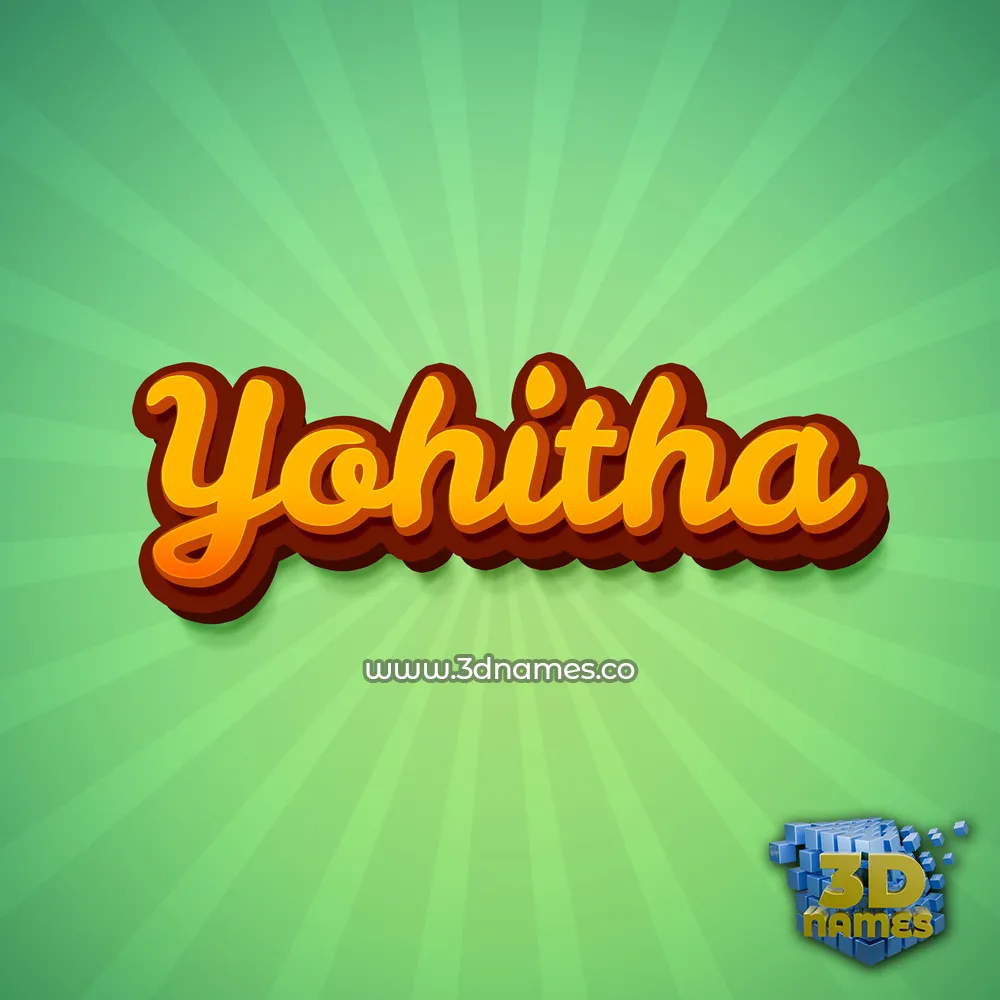 yohitha in Green Rays style - 3D name wallpaper