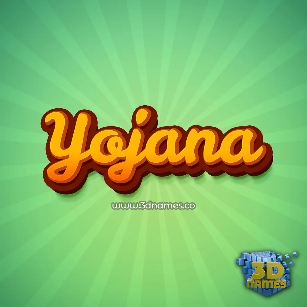 yojana in Green Rays style - 3D name wallpaper
