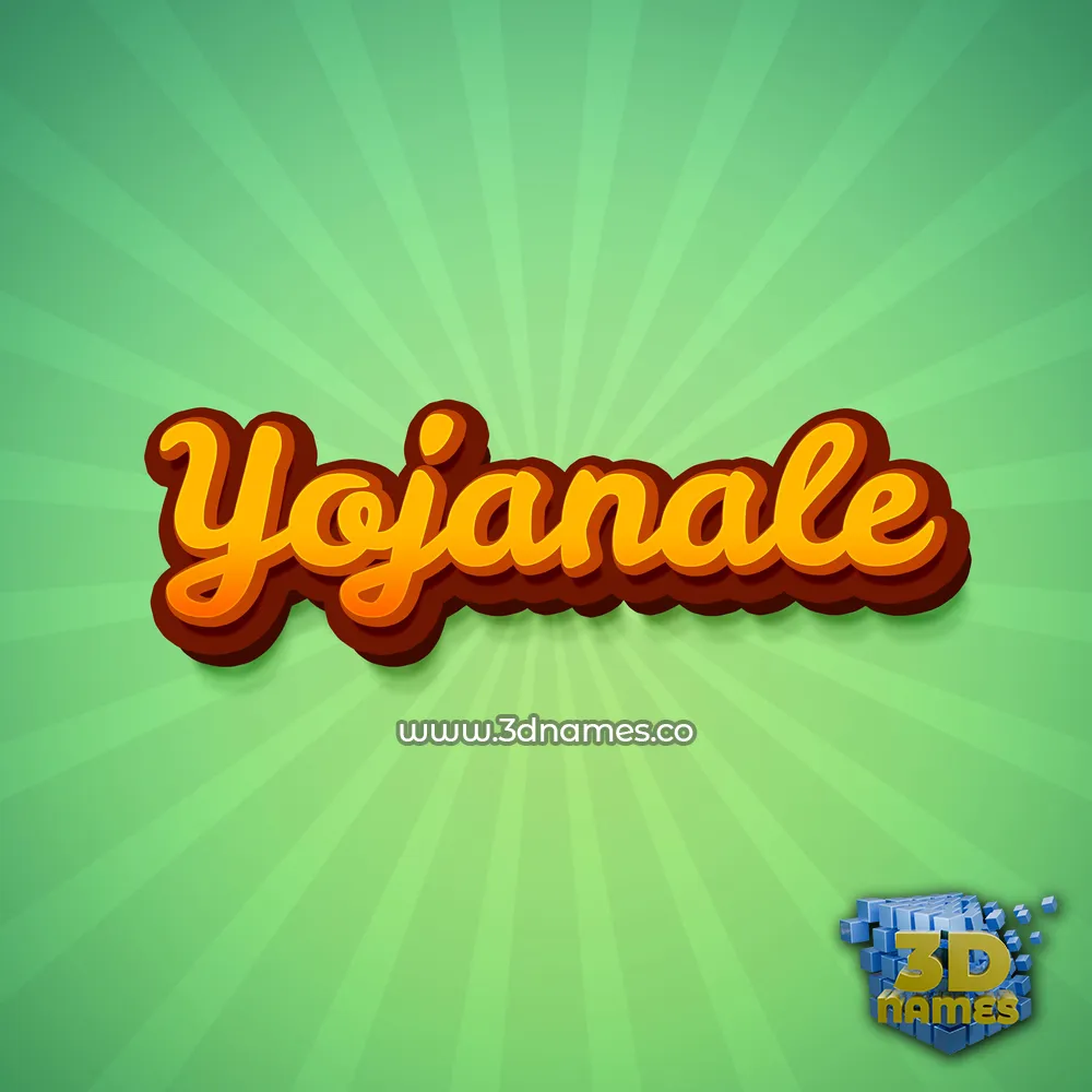 yojanale in Green Rays style - 3D name wallpaper