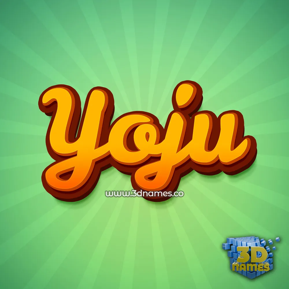 yoju in Green Rays style - 3D name wallpaper