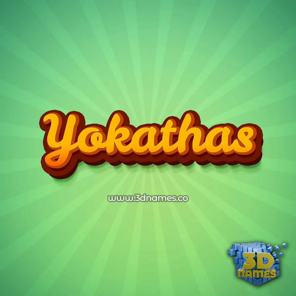 yokathas in Green Rays style - 3D name wallpaper