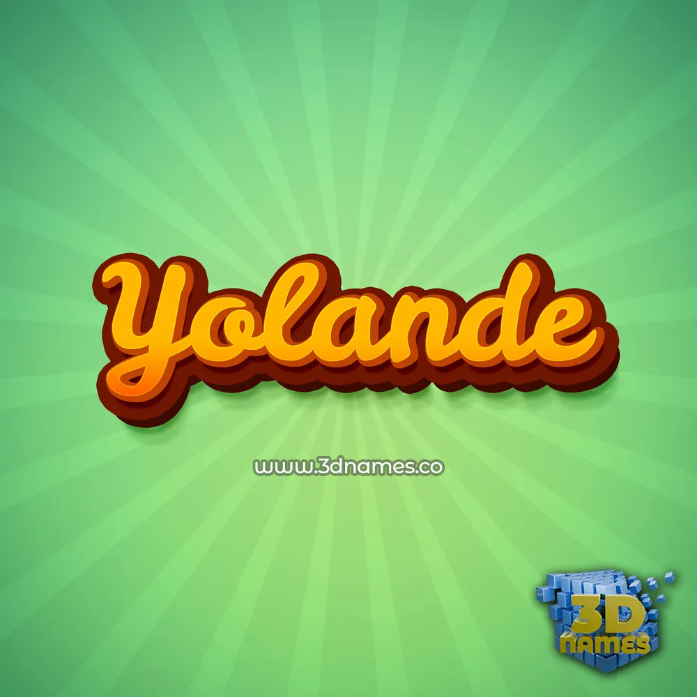 yolande in Green Rays style - 3D name wallpaper