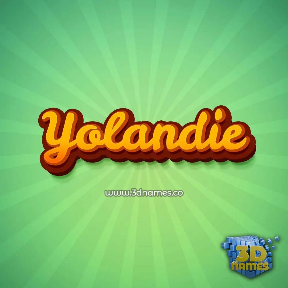 yolandie in Green Rays style - 3D name wallpaper