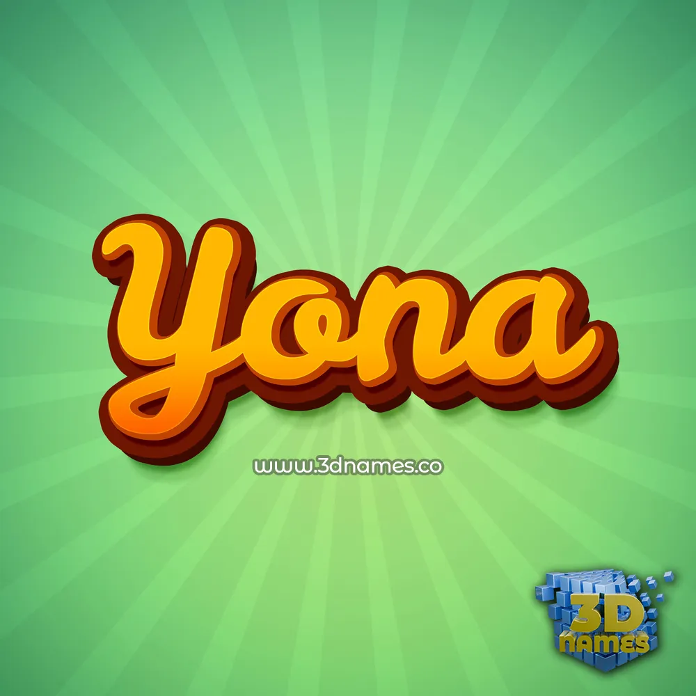 yona in Green Rays style - 3D name wallpaper