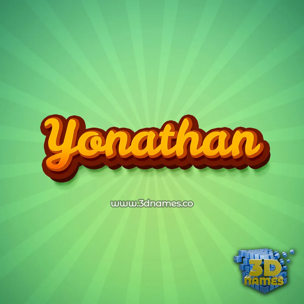 yonathan in Green Rays style - 3D name wallpaper