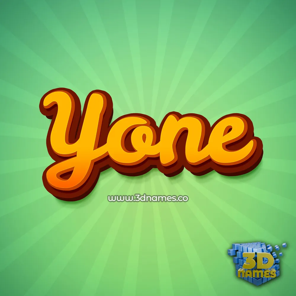 yone in Green Rays style - 3D name wallpaper