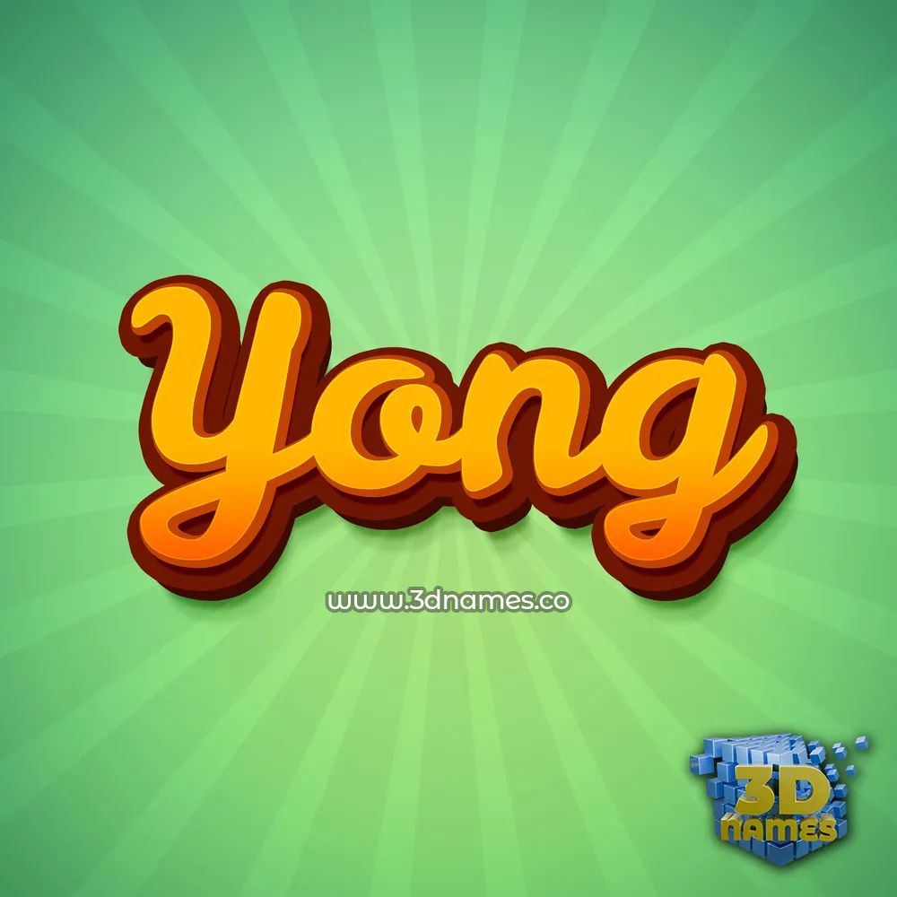 yong in Green Rays style - 3D name wallpaper