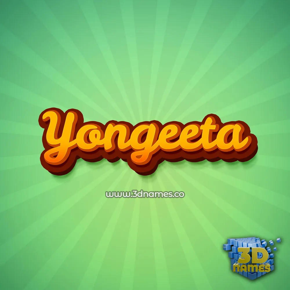yongeeta in Green Rays style - 3D name wallpaper