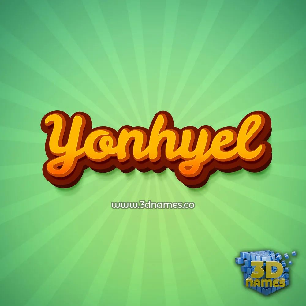 yonhyel in Green Rays style - 3D name wallpaper
