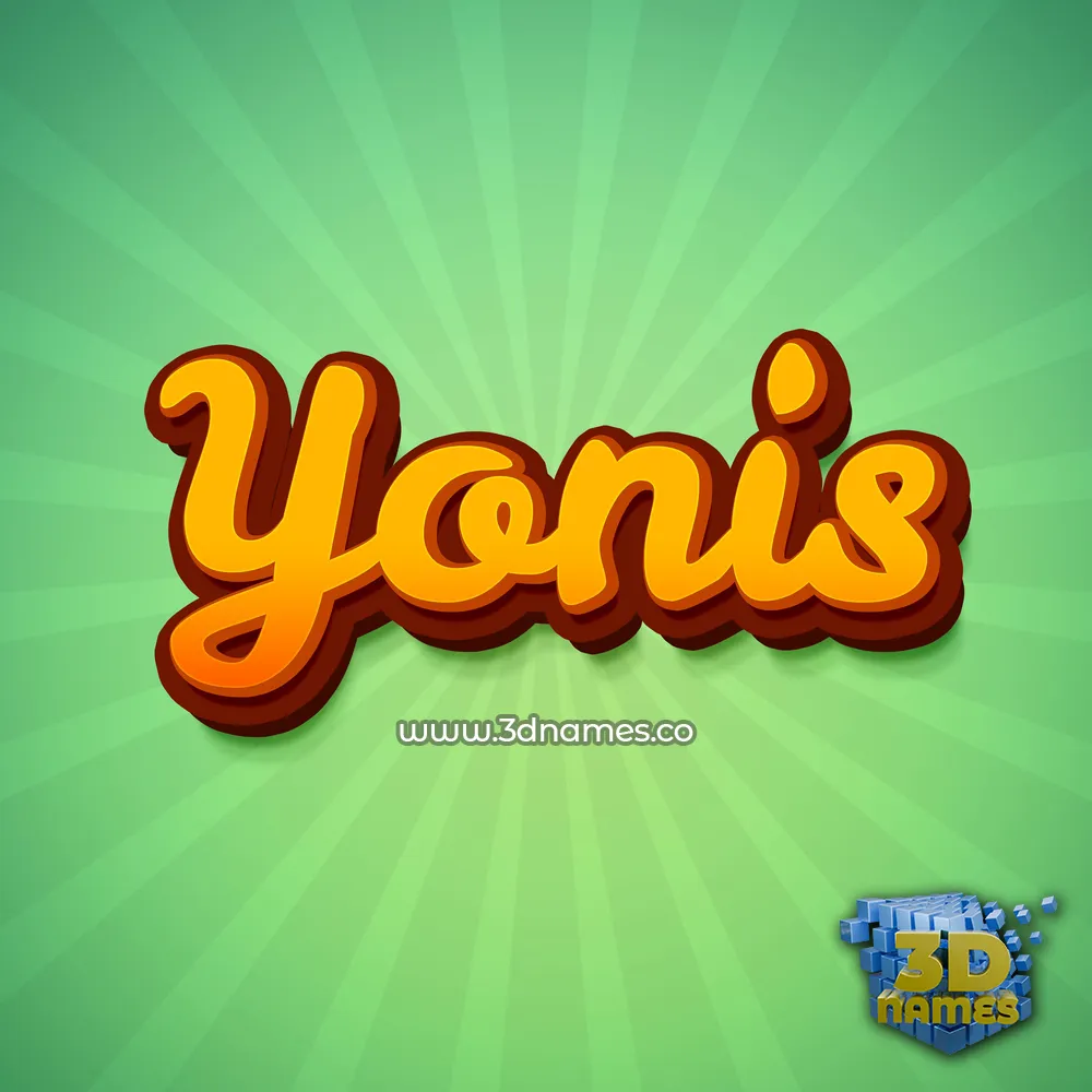 yonis in Green Rays style - 3D name wallpaper