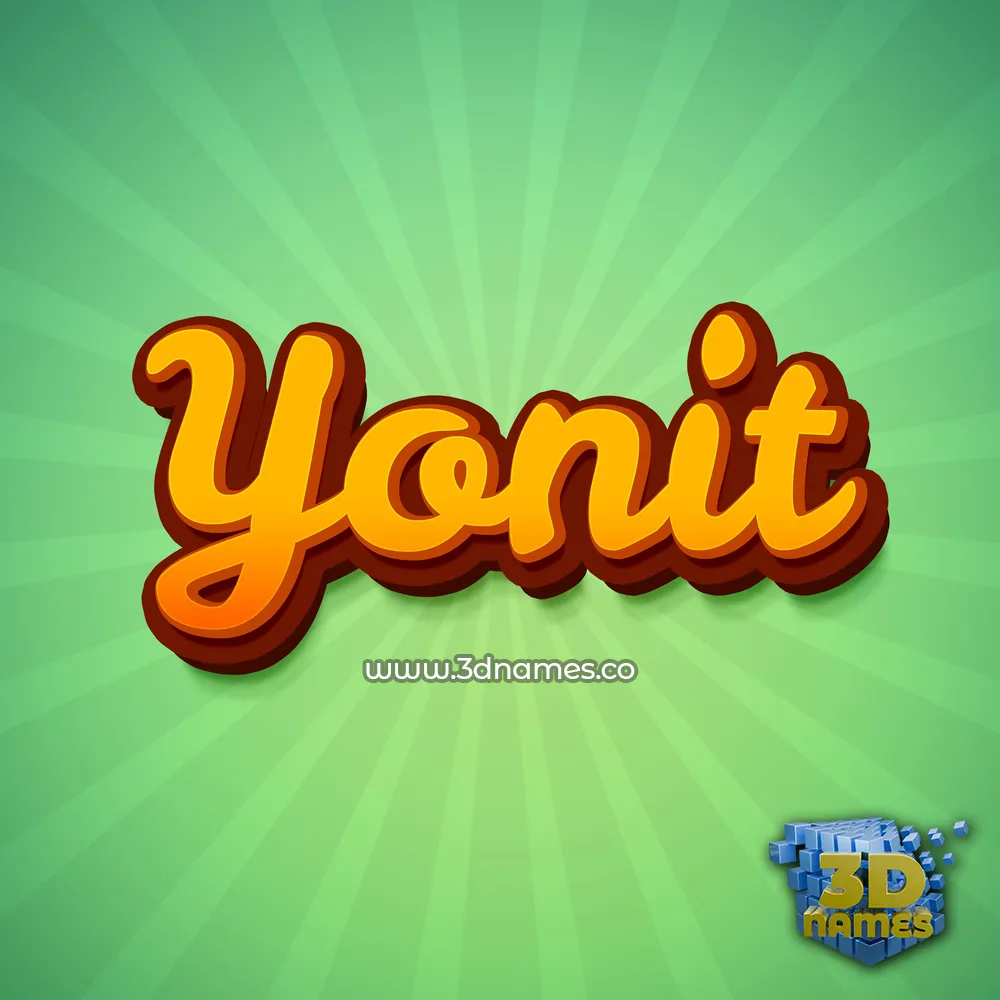 yonit in Green Rays style - 3D name wallpaper