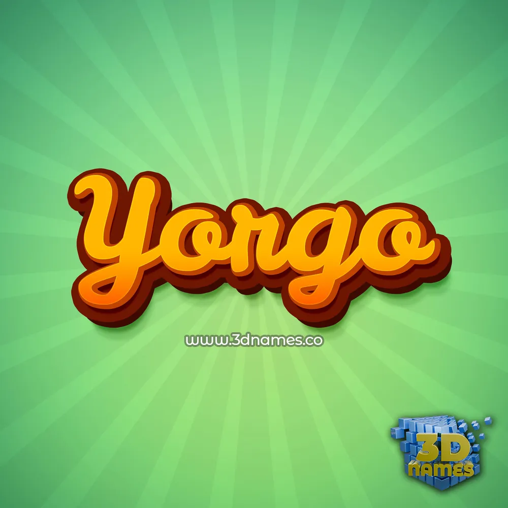 yorgo in Green Rays style - 3D name wallpaper