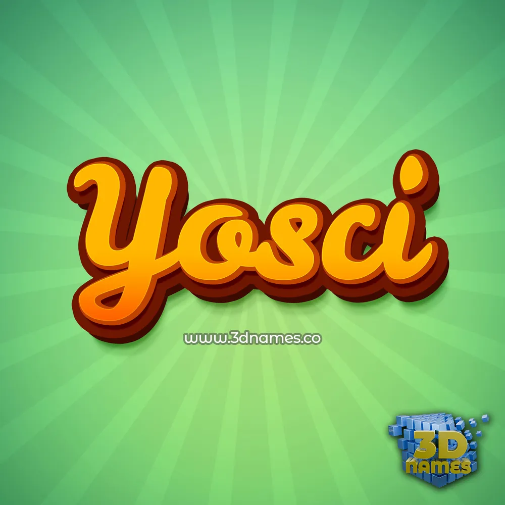yosci in Green Rays style - 3D name wallpaper