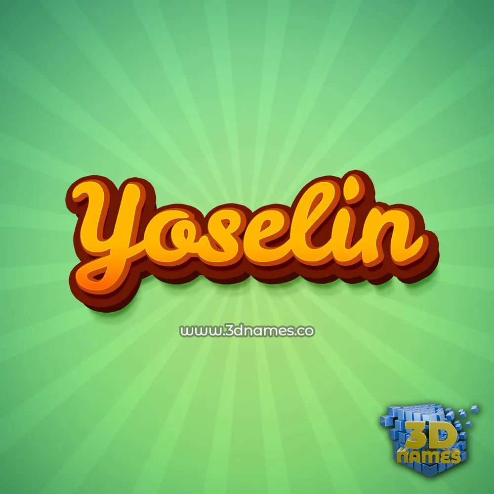 yoselin in Green Rays style - 3D name wallpaper