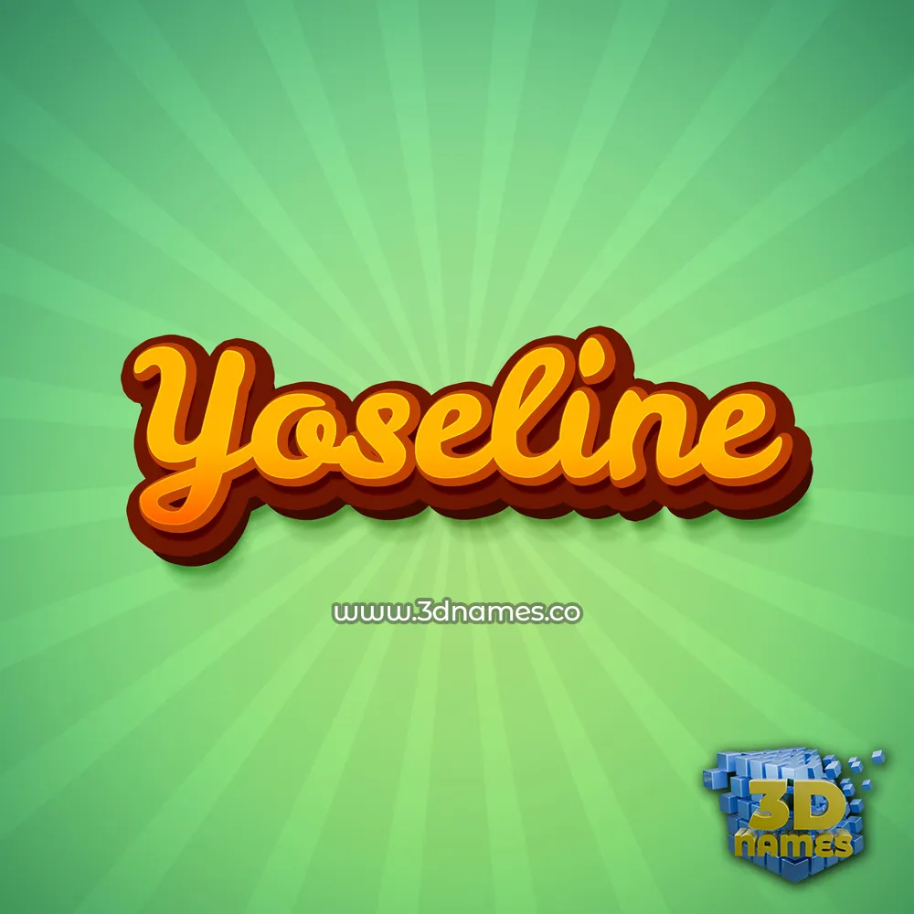 yoseline in Green Rays style - 3D name wallpaper