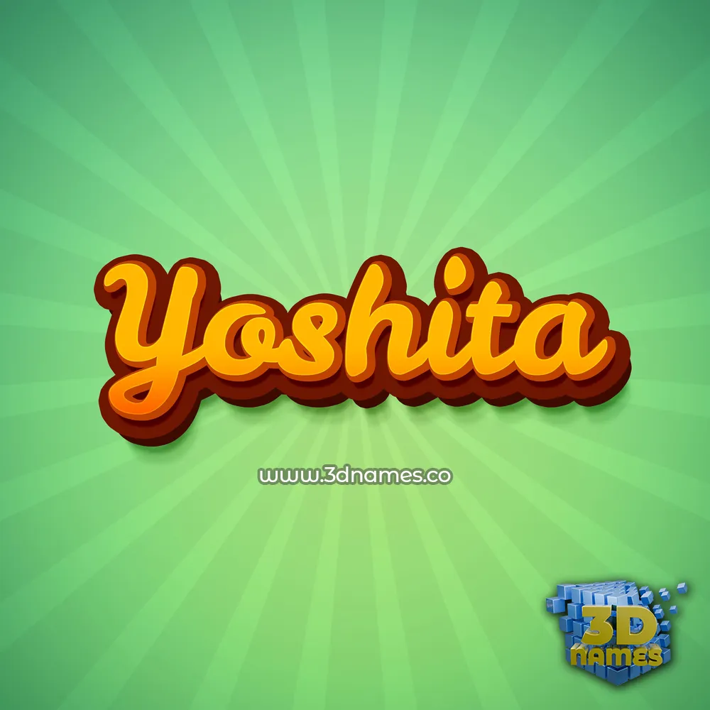 yoshita in Green Rays style - 3D name wallpaper