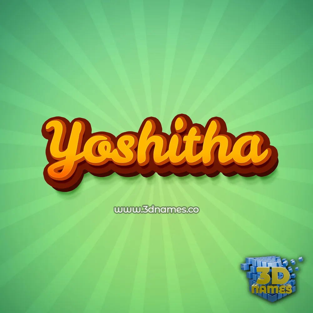 yoshitha in Green Rays style - 3D name wallpaper