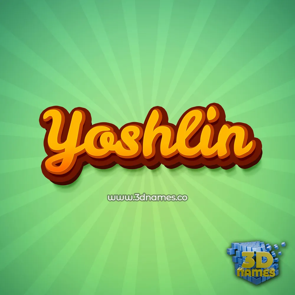 yoshlin in Green Rays style - 3D name wallpaper