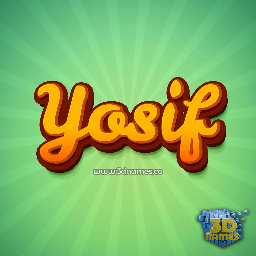 yosif in Green Rays style - 3D name wallpaper